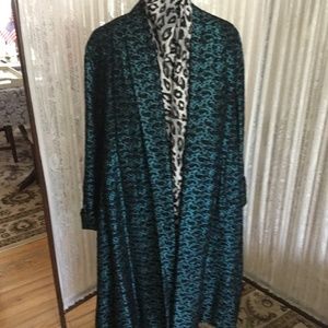 Vintage 1940’s Swing Coat Ellman & Auerbach Original Turquoise and Black